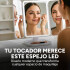 Espejo De Maquillaje Luz Led Triple Panel Aumento 2x 3x USB Blanco