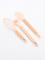BATIDOR PINCEL Y ESPATULA SET X3 BEIGE