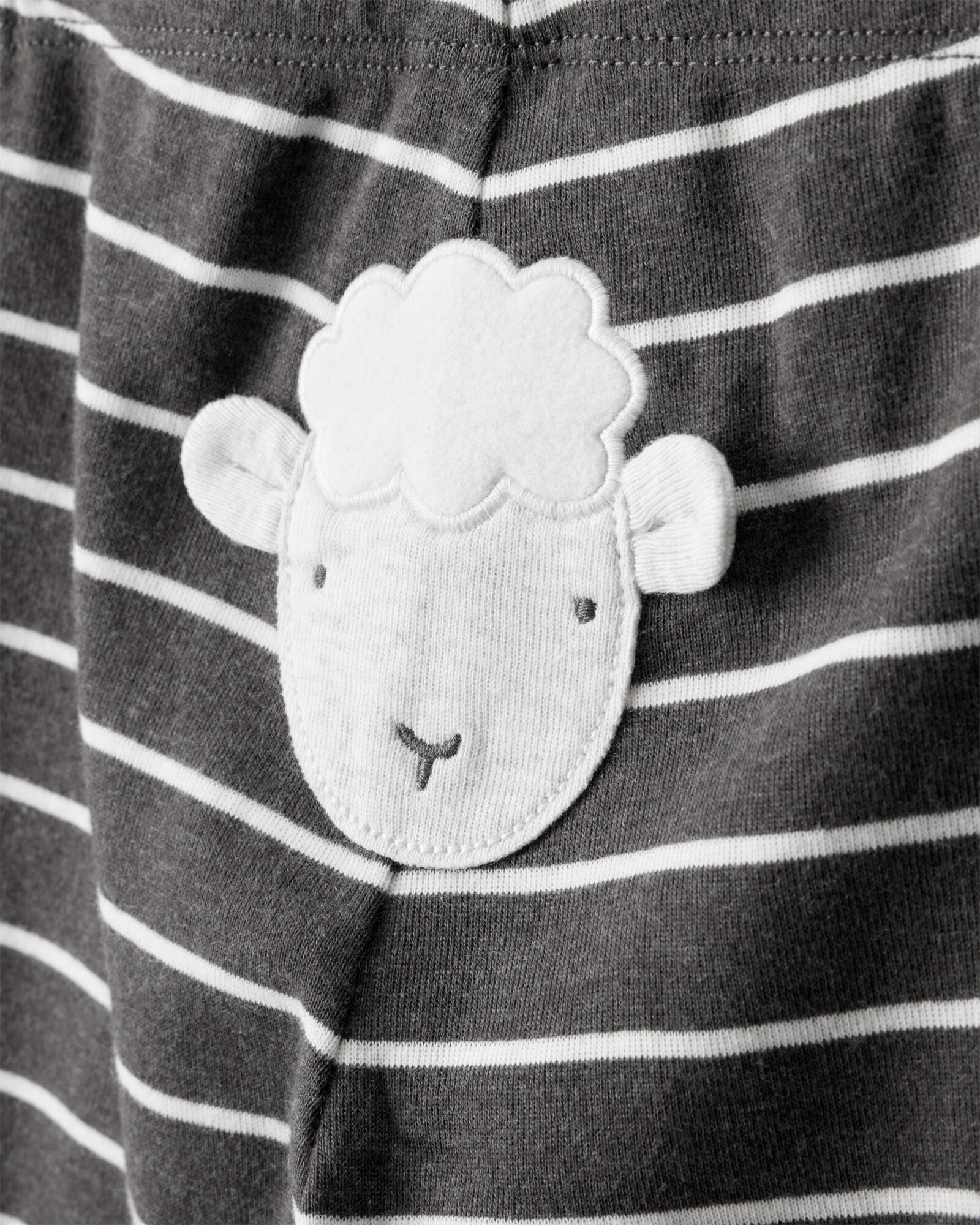 Set tres piezas de algodón, pantalón y dos bodies manga larga, diseño ovejas Sin color