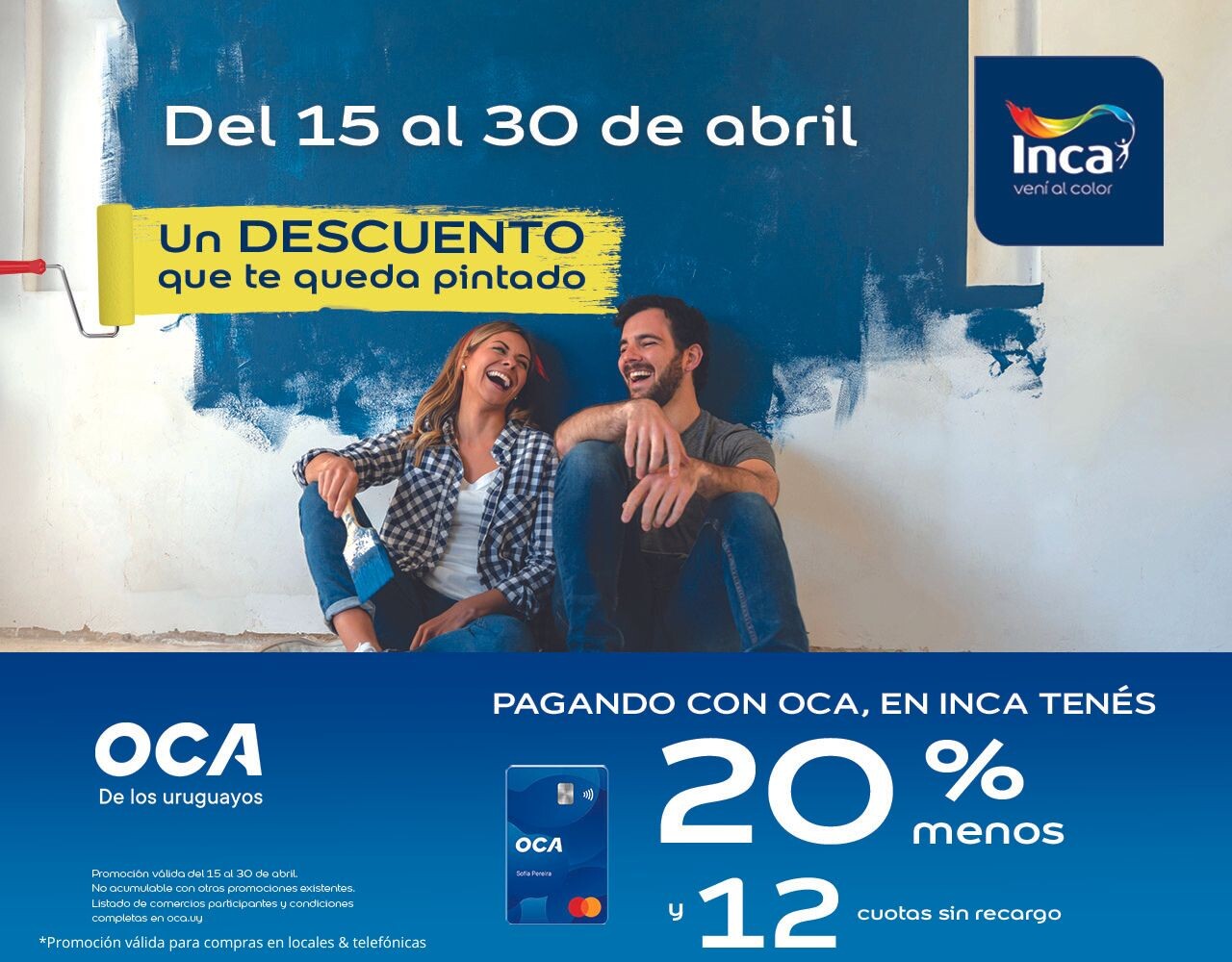 20% de descuento con tu OCA en Pinturas Inca