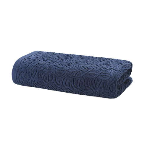Toalla Baño Dohler Jacquard Provenza 70 x 140 cm 100% Algodón AZUL MARINO