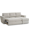 Sofá cama VEJLBY chaise longue tela arena Sofá cama VEJLBY chaise longue tela arena
