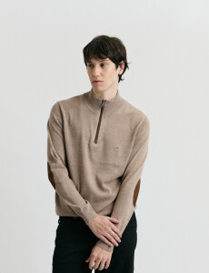 470996 SWEATER MEDIO CIERRE HARRINGTON LABEL Tostado