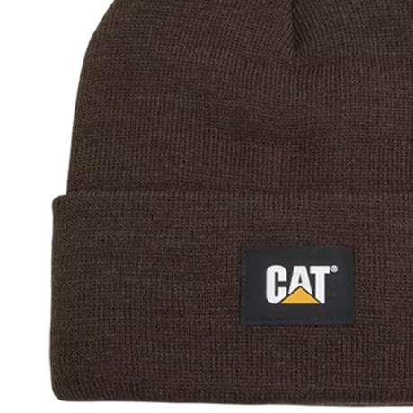 Gorro Caterpillar Label Cuff Beanie - Black Coffee Bean