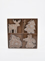 ADORNO COLGANTE MDF 12 PCS BEIGE