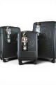 Set de 3 valijas ABS (fibra) de 20", 24" y 28" Negro