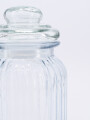 FRASCO DE VIDRIO CON TAPA TRANSPARENTE