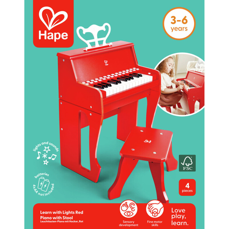 Piano Aprende con luces Hape Piano Aprende con luces Hape