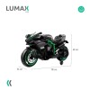 Moto a Batería Barry con ruedas luces música y usb Negro