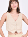 CHALECO CLEO BEIGE OSCURO