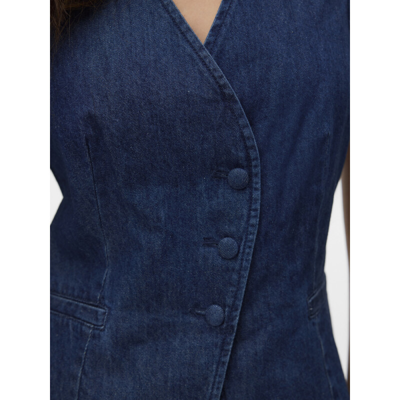 VMVITA SL DENIM WAISTCOAT YO3102 Medium Blue Denim