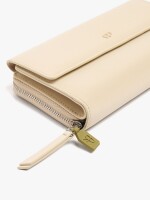 Cartera Textura Suave Con Solapa beige