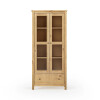 Cristalero 2 Puertas 1 Cajón Material Natural - Mari Miel