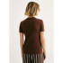 CAMISETA MM FEM MARROM ESCURO