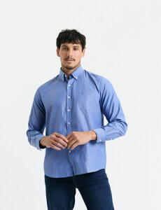 012593 CAMISA HARRINGTON LABEL Azul