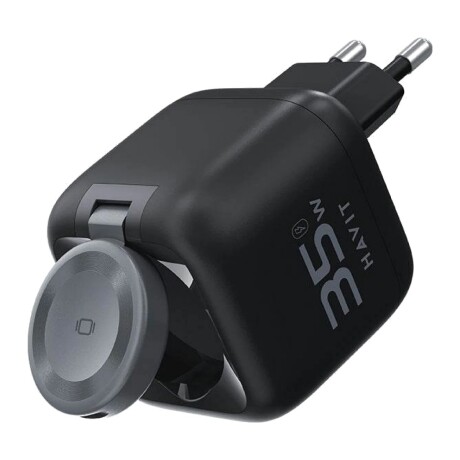 Cargador Havit UC250 GaN 35 W con Cable USB-C Retráctil y Cargador para Reloj Cargador Havit UC250 GaN 35 W con Cable USB-C Retráctil y Cargador para Reloj