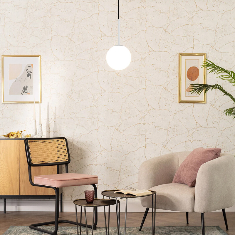 ARTEFACTO COLGANTE DECORATIVO VENANCIO 1 Lámpara Colgante Venancio 1 Blanco ø 15 cm