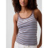 FRCH SL COTTON 2X2 LOGO TANK BROWN STRIPE