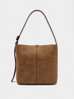 Bolso De Hombro Con Grabado Animal camel