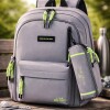 Mochila Trendy Focus On The Good con cartuchera Gris