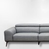 Sofá con chaise DUNA TELA GRIS - DERECHO