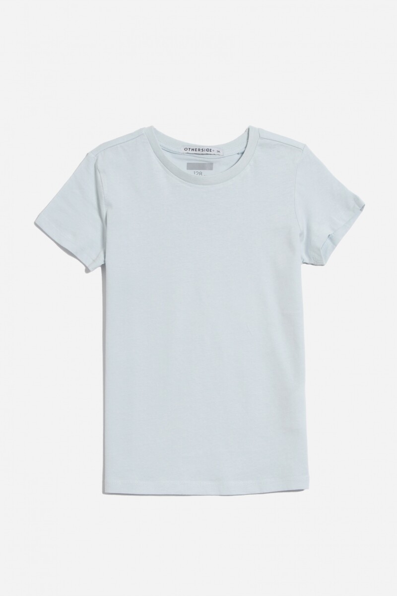 T-shirt manga corta lisa AZUL CLARO