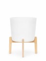 MACETA CERAMICA L MINIMALISTA CON SOPORTE BAJO