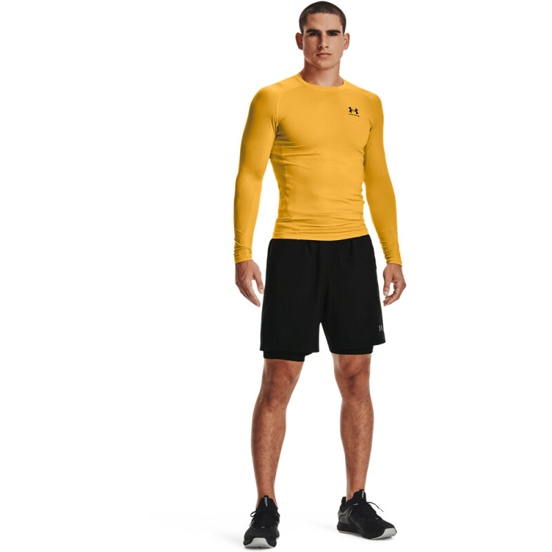 UA HG Armour Shorts-WHT BLK-001