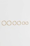 Set de 3 aros de acero grandes dorado