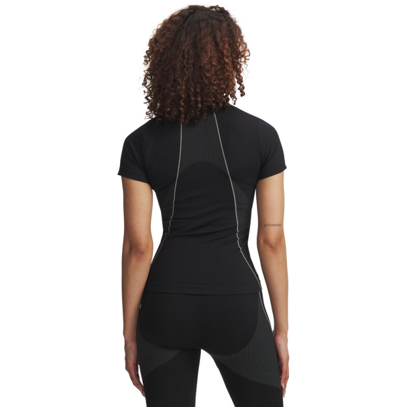 UA Vanish Seamless SS-BLU BLK-001