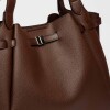 Bolso Marble en efecto cuero graneado Marron
