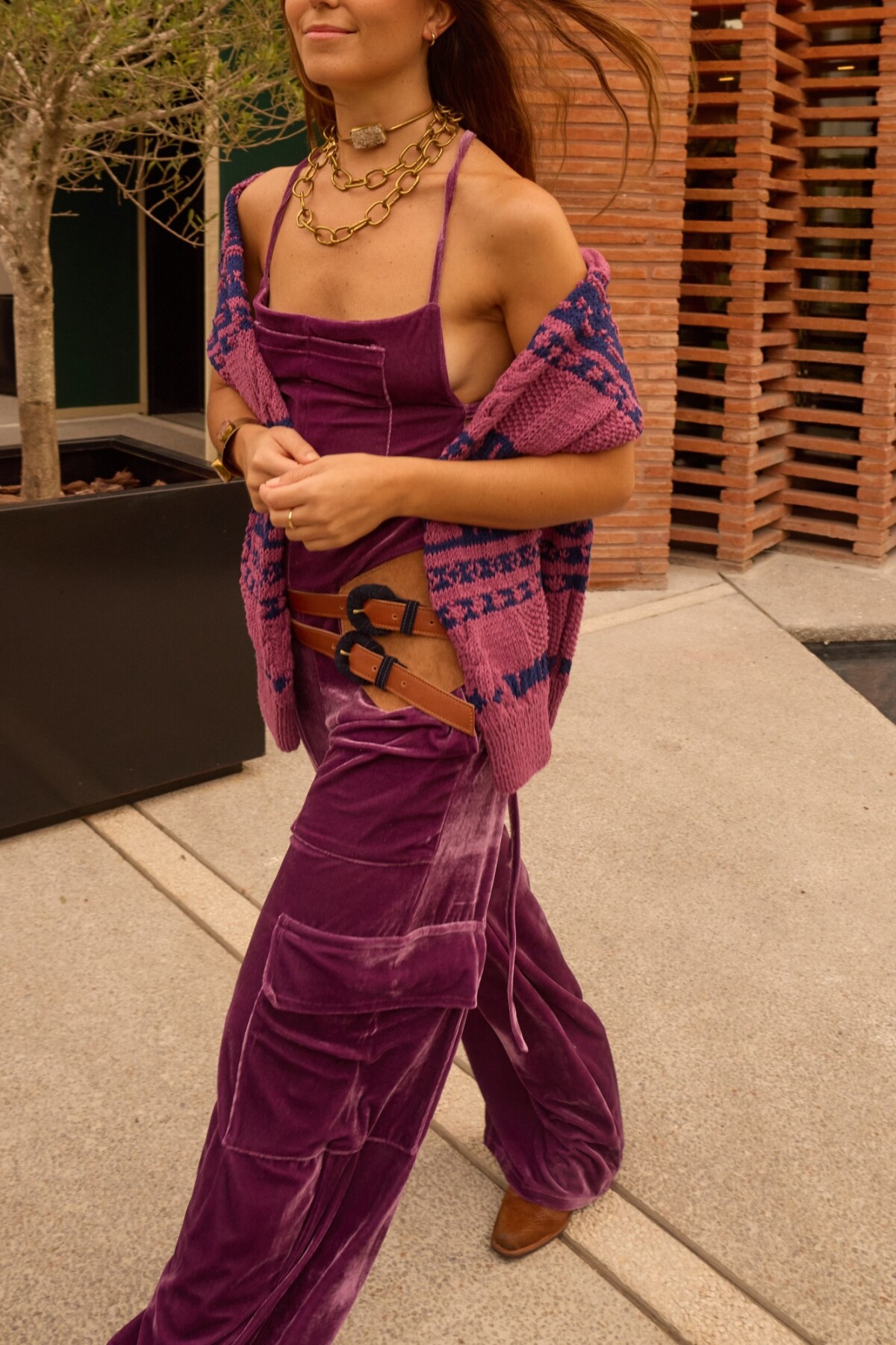 Enterito Backless Morado