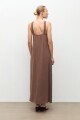Maxi vestido halter chocolate
