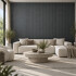 Pack x50 Wpc Simil Madera Wall Panel Lambrin 2.90x16.7 Gris negro 1