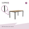 Mesa de comedor madera y hierro 120x80 Mesa de comedor madera y hierro 120x80
