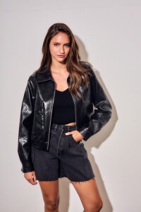 Bomber Cuero Vegano Chocolate