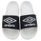 Chanclas Infantiles Umbro Locker Room Negro - Blanco