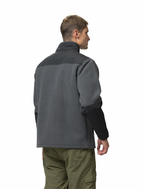 Campera Polar Combinada New26 Gris/Negro