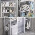 Estantes Armario Mueble Organizador Baño Inodoro Metal Acero Imback Color Blanco Estantes Armario Mueble Organizador Baño Inodoro Metal Acero Imback Color Blanco