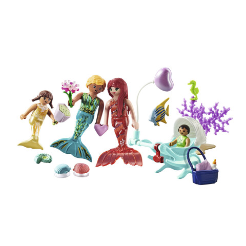 Familia de Sirenas Bajo el Agua Playmobil 30 Piezas U