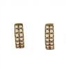 Caravanas aros doble fila de zirconia y oro- Oro bajo - Zirconia- CA8158 conpiedra