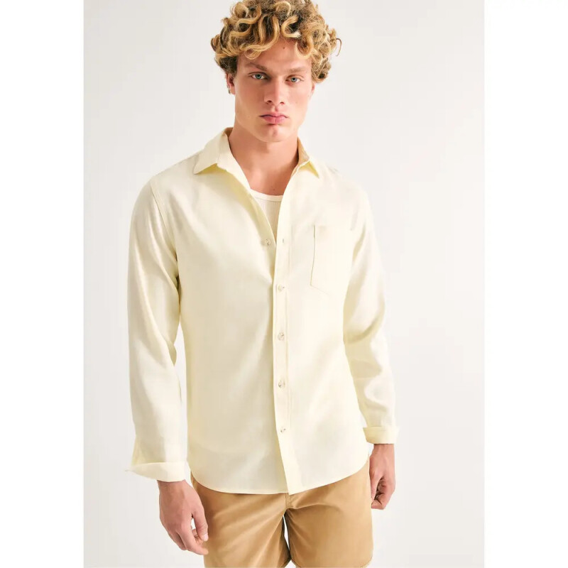 CAMISA MASC AMARELO CLARO