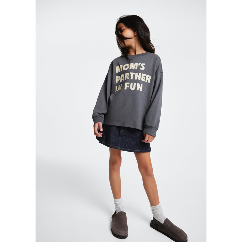 BLUSA ML FEM CINZA MEDIO