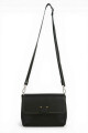 Morral con solapa chico Negro