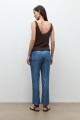 Pantalon recto Lyocell jean medio