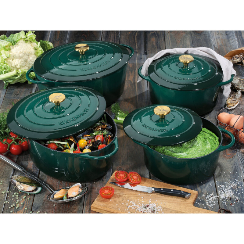 Olla Hierro Redonda 24cm Verde Oscuro Olla Hierro Redonda 24cm Verde Oscuro