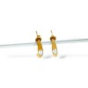 Caravanas oro bombe - Oro bajo - Zirconia- CA8018 conpiedra