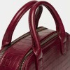 Cartera de mano New Penny en efecto cuero croco Bordeaux