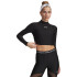 HeatGear Crop Mock LS-BLK BLK-008