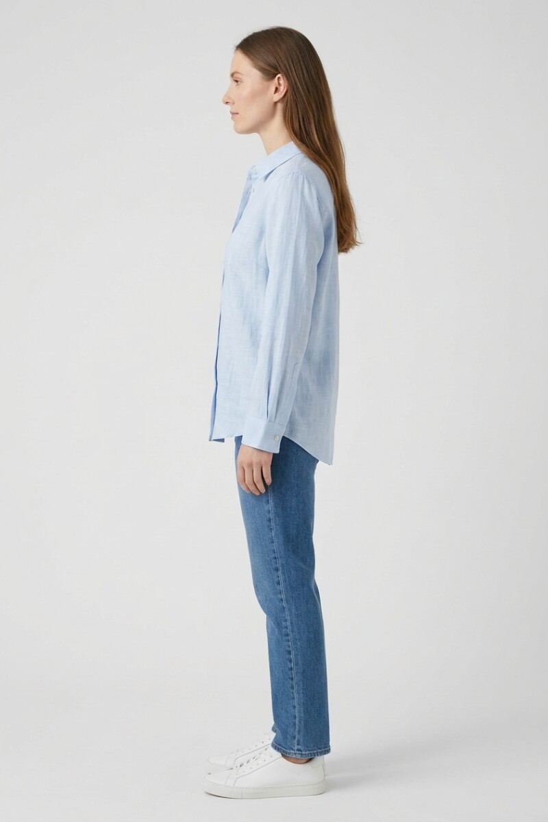 Camisa m/l liviana CELESTE